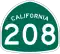 State Route 208 marker
