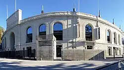 West side of the stadium, view from the north