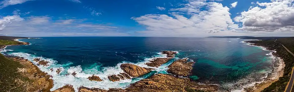 Canal Rocks aerial panorama