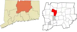 Windsor's location within the Capitol Planning Region and the state of Connecticut