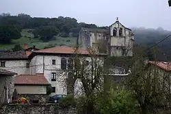 View of Cárcamo with its parish church visible