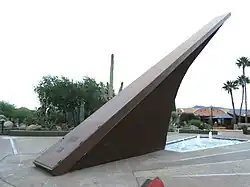 The 1959 Carefree sundial in Carefree, Arizona has a 62-foot (19&nbsp;m) gnomon, possibly the largest sundial in the United States.[81]
