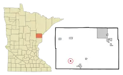 Location of the city of Kettle River within Carlton County, Minnesota