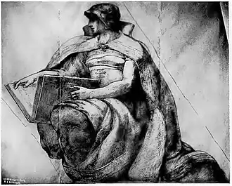 Cartoon for Records mural-Minnesota State Capitol