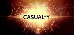 Black text that reads: "Casualty", with the T stylised as an addition sign