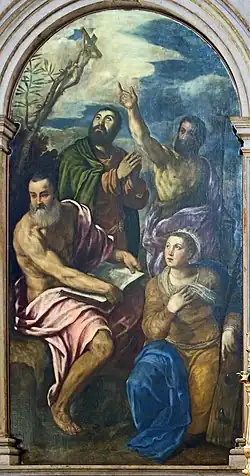 Catherine of Alexandria with Saints Jerome, John the Baptist, and James Giuseppe Porta