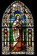 Stained-glass window in the cathedral.