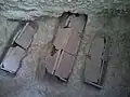 Part of the archaeological excavations showing tombs from 6th and 7th century