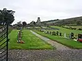 The modern cemetery (not part of the listed status), looking west back to the church