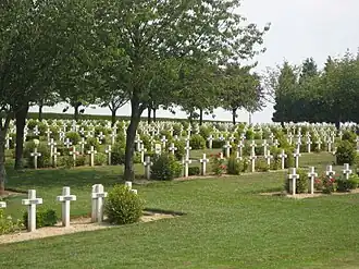 The French war cemetery in Rancourt