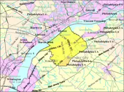 Census Bureau map of Logan Township, New Jersey