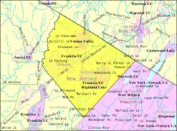 Census Bureau map of Vernon Township, New Jersey