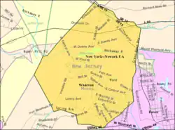 Census Bureau map of Wharton, New Jersey