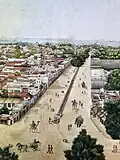 Chandni Chowk, detail from 'The Delhi Panorama', by Mazhar Ali Khan, 1846