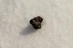 The meteorite fragments are about 10% iron.[8]