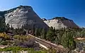 Checkerboard Mesa (left) and Crazy Quilt Mesa (right) from northeast