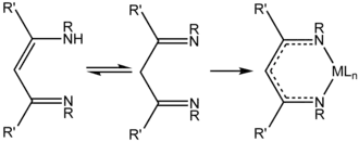 Tautomers and complexation of Nacnac