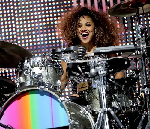 Osei playing with Simple Minds in 2018