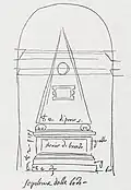 The tomb of Agostino Chigi, sketch attributed to Dosio.