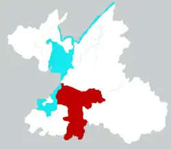 Location of Miluo City within Yueyang