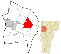 Location within Chittenden County and Vermont