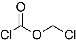 Skeletal formula of chloromethyl chloroformate