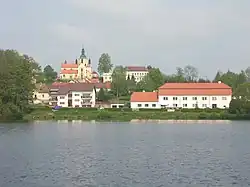 View across the Hejtman Pond