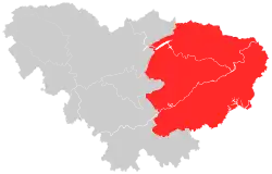 Location of Cili County within Zhangjiajie