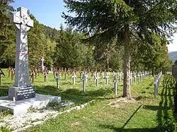 The Valea Uzului Heroes' Cemetery [ro; hu] (Romanian side)