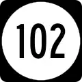 Iowa Highway 102 marker