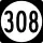 Highway 308 marker