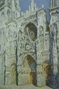 La Cathédrale de Rouen. Le portail et la tour Saint-Romain, plein soleil; harmonie bleue et or 1892–1893 Musée d'Orsay Paris, France