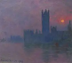 Le Parlement, soleil couchant (Houses of Parliament, Sunset), 1900-1903, Hasso Plattner Collection[9]