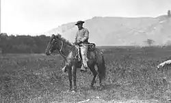 Clifford Negley in the park during 1872 survey