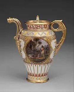 Image 20Coffeepot (cafetière "campanienne"), part of a service, 1836, hard-paste porcelain, Metropolitan Museum of Art (from History of coffee)