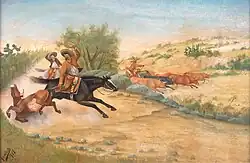 Tailing a Bull.