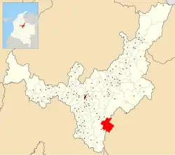 Location of the municipality and town of Páez, Boyaca in the Boyacá Department of Colombia.