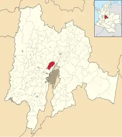 Location of the town and municipality of Tenjo in Cundinamarca Department