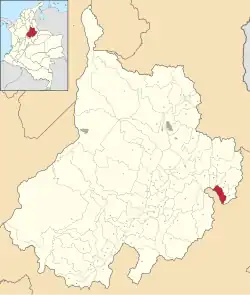 Location of the municipality and town of Capitanejo in the Santander Department of Colombia.