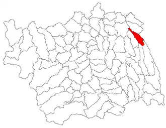 Location in Bacău County
