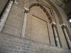 Almohad decoration on the secondary shaft at the top of the tower (inside the belfry today)