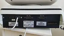 Rear of Commodore 8032-SK showing IEEE&nbsp;488 port