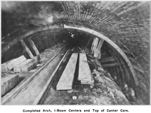 Brick arch in tunnel