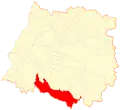 Location of the Parral commune in the Maule Region