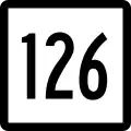 Route 126 marker