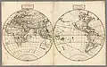 World map as it appears in Nicolosi's Dell'Hercole e studio geografico, 1660