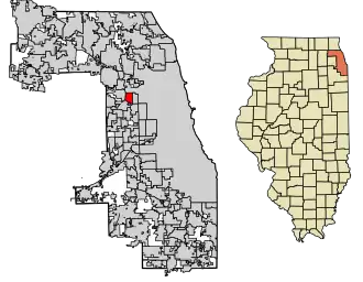 Location of River Grove in Cook County, Illinois