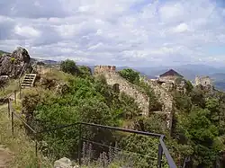 Cornatel Castle as seen from the Hanging House.