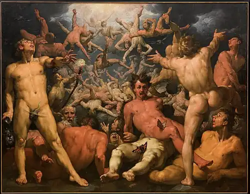 The Fall of the Titans by Cornelis Cornelisz. van Haarlem