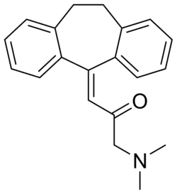 Skeletal formula of cotriptyline